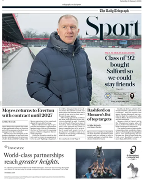 Cover of The Daily Telegraph - Sport Saturday