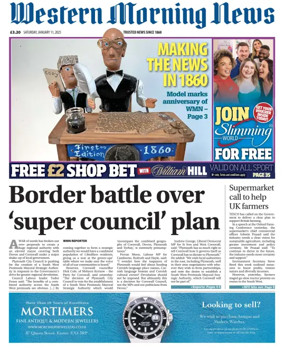 Cover of Western Morning News (Saturday)