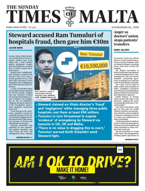 Cover of The Sunday Times of Malta