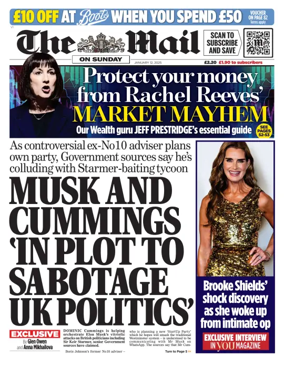 Cover of The Mail on Sunday