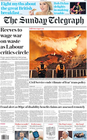 Cover of The Sunday Telegraph