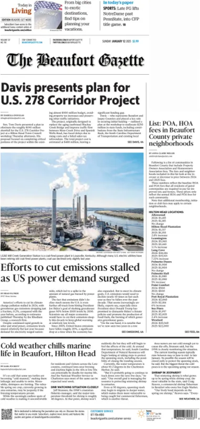 Cover of Beaufort Gazette (Sunday)