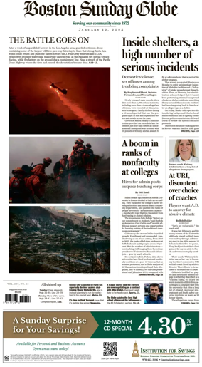 Cover of Boston Sunday Globe