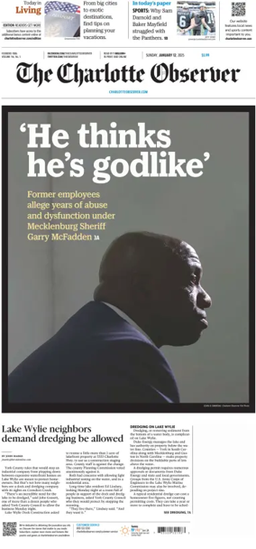 Cover of The Charlotte Observer (Sunday)