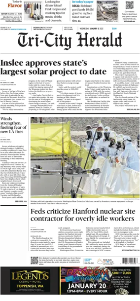 Cover of Tri-City Herald