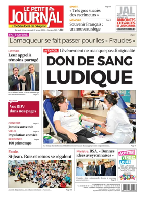 Cover of Le Petit Journal - L'hebdo local de l'Aveyron