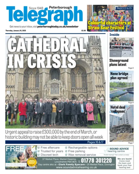 Cover of The Peterborough Evening Telegraph