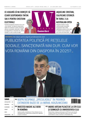 Cover of Romania Libera - Friday Edition