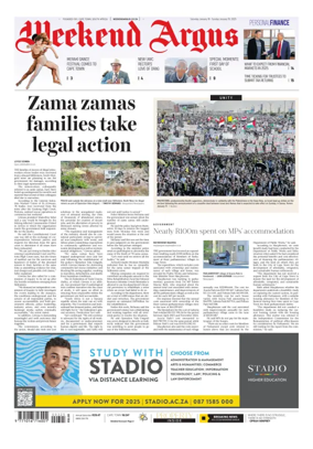 Cover of Weekend Argus (Saturday Edition)