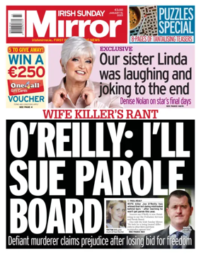 Cover of Irish Sunday Mirror