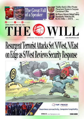Cover of THEWILL NEWSPAPER