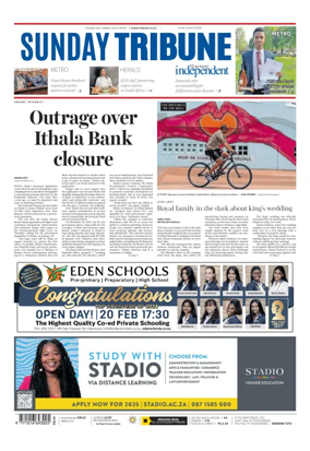 Cover of Sunday Tribune