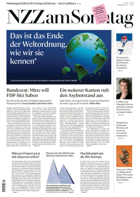 Cover of Neue Zurcher Zeitung Sunday