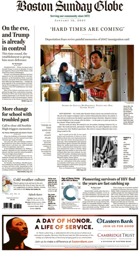 Cover of Boston Sunday Globe