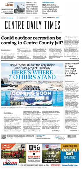 Cover of Centre Daily Times (Sunday)