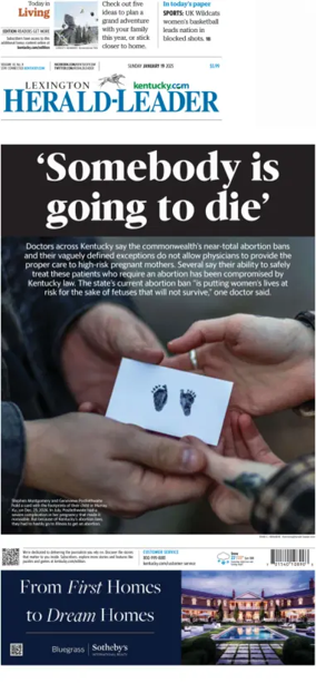 Cover of Lexington Herald-Leader (Sunday)