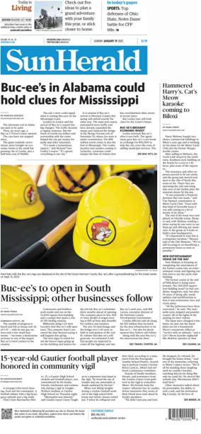 Cover of The Sun Herald (Sunday)