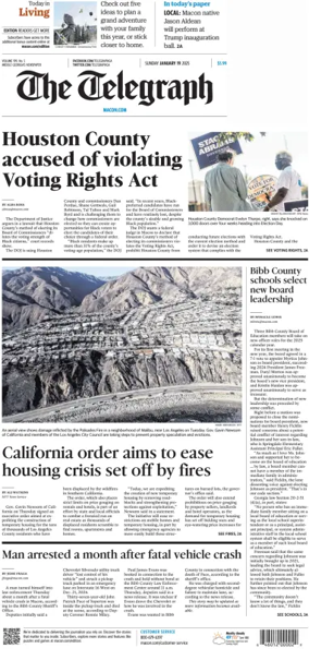 Cover of The Telegraph (Macon) (Sunday)