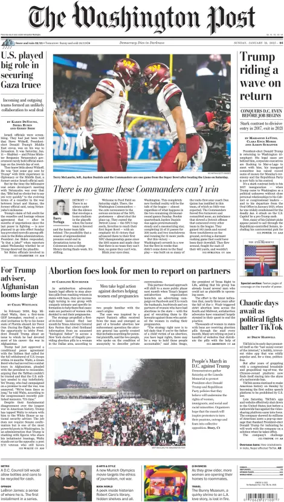 Cover of The Washington Post Sunday