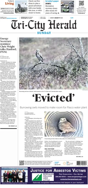 Cover of Tri-City Herald (Sunday)