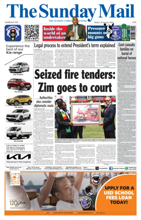 Cover of The Sunday Mail (Zimbabwe)