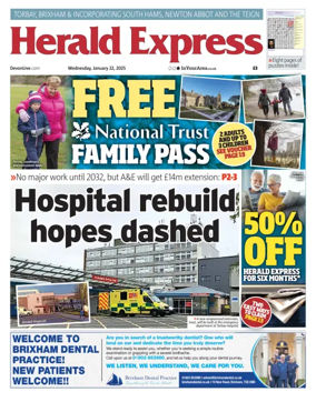 Cover of Herald Express (Torbay, Brixham & South Hams Edition)
