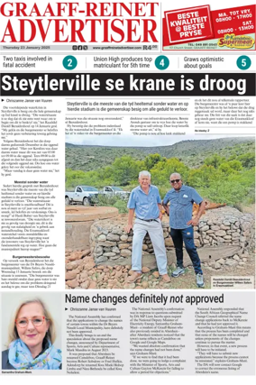 Cover of Graaff-Reinet Advertiser