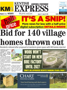 Cover of Kentish Express Ashford & District