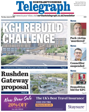 Cover of Northants Evening Telegraph