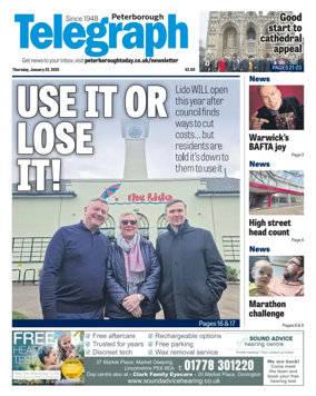 Cover of The Peterborough Evening Telegraph