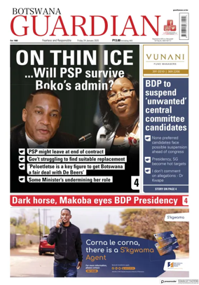 Cover of Botswana Guardian