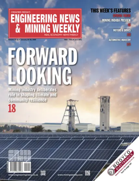 Cover of Engineering News and Mining Weekly
