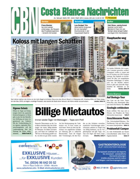 Cover of Costa Blanca Nachrichten