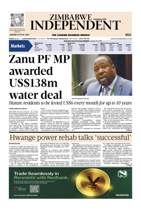 Cover of The Zimbabwe Independent