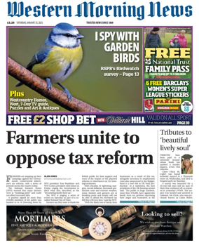 Cover of Western Morning News (Saturday)