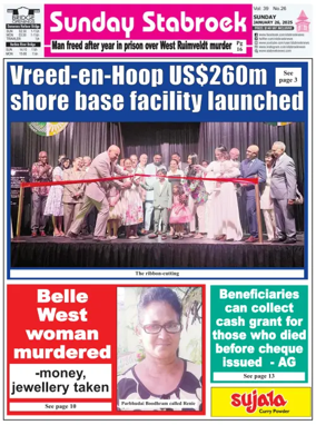Cover of Stabroek News Sunday