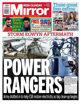 Cover of Irish Sunday Mirror