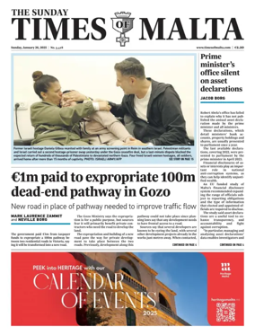 Cover of The Sunday Times of Malta