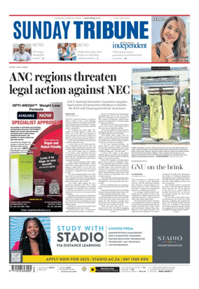 Cover of Sunday Tribune