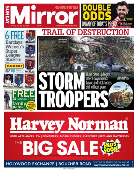 Cover of Sunday Mirror (Northern Ireland)