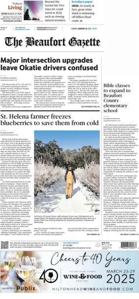 Cover of Beaufort Gazette (Sunday)