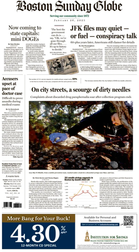 Cover of Boston Sunday Globe