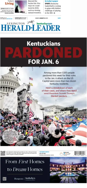 Cover of Lexington Herald-Leader (Sunday)