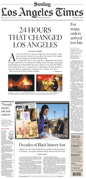 Cover of Los Angeles Times (Sunday)