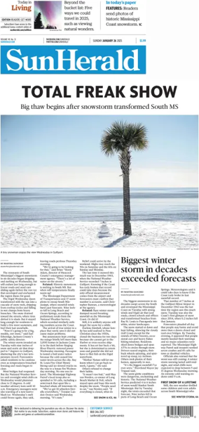 Cover of The Sun Herald (Sunday)