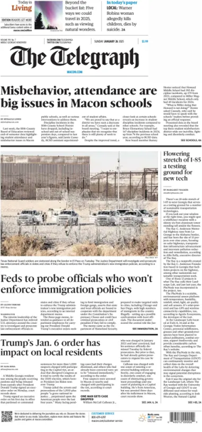 Cover of The Telegraph (Macon) (Sunday)