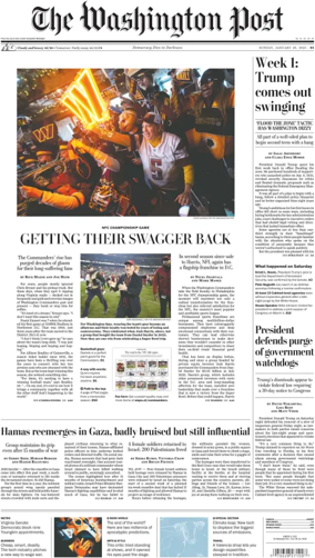 Cover of The Washington Post Sunday