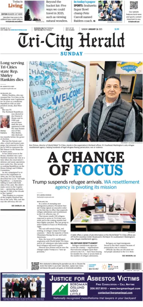 Cover of Tri-City Herald (Sunday)