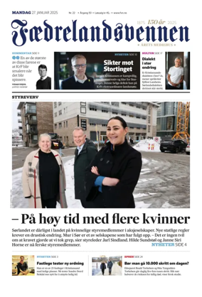 Cover of Faedrelandsvennen