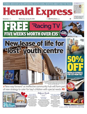 Cover of Herald Express (Torbay, Brixham & South Hams Edition)